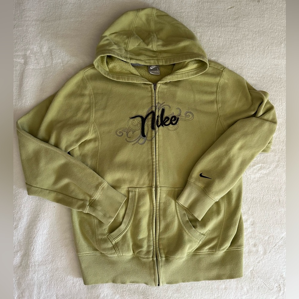Nike Green Zip-Up Hoodie